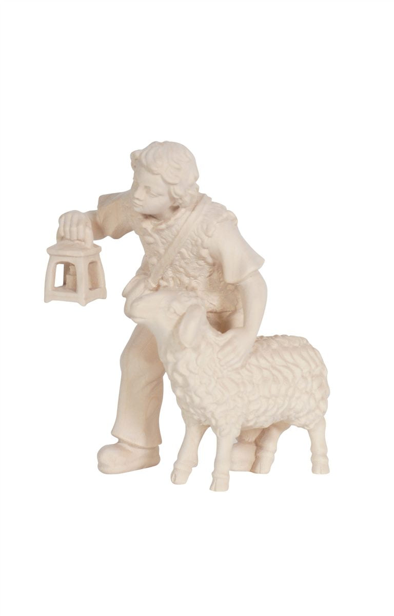 Kostner Nativity Shepherd Boy with Sheep and Lantern