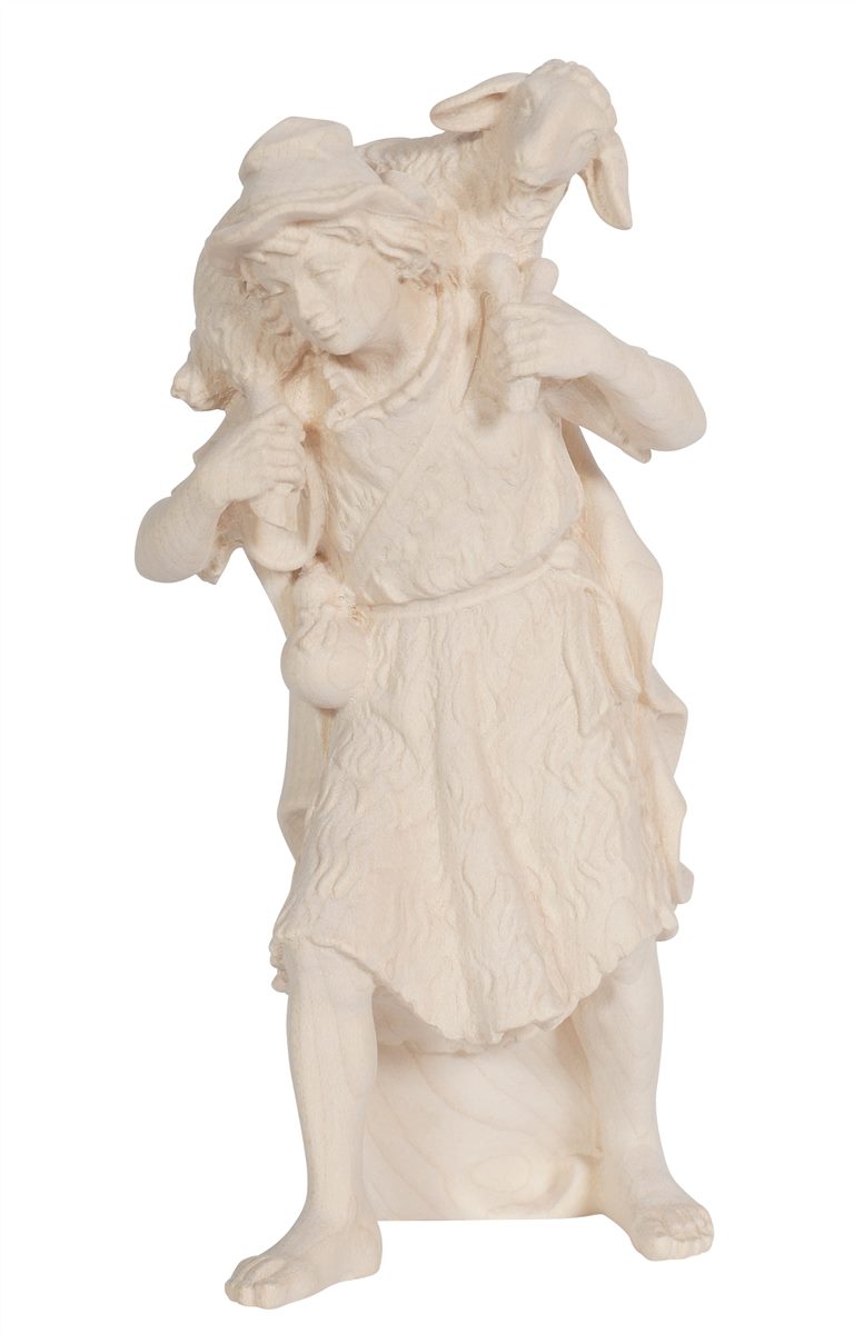 Kostner Nativity Shepherd with Sheep on Shoulder