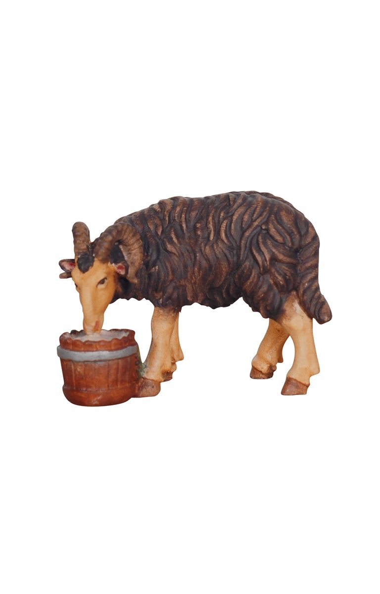 Kostner Nativity Ram with Bucket Black