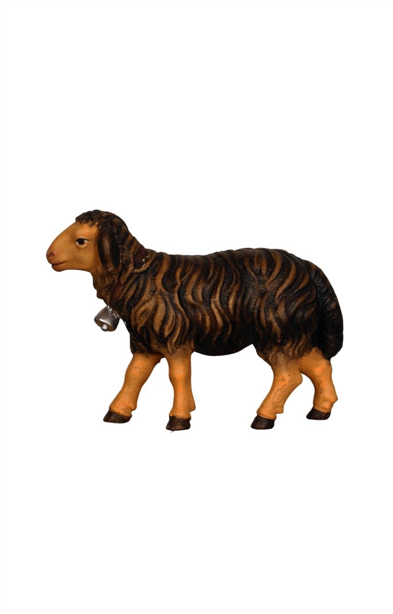 Kostner Nativity Sheep Walking with Bell Black