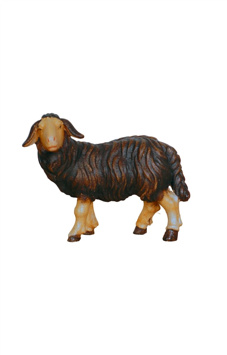 Kostner Nativity Sheep standing looking left black