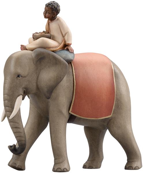 LI Elefant mit Elefantendiener sitzend