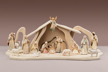 Licht Krippe SET 17 Figuren+Stall Licht