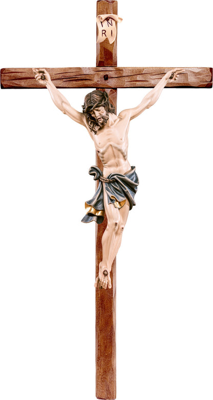 Alpenchristus blau mit geradem Kreuz
