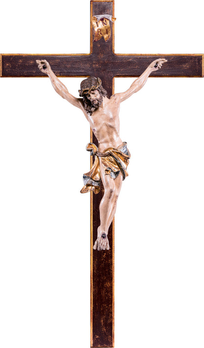 Alpenchristus blau mit geradem Kreuz