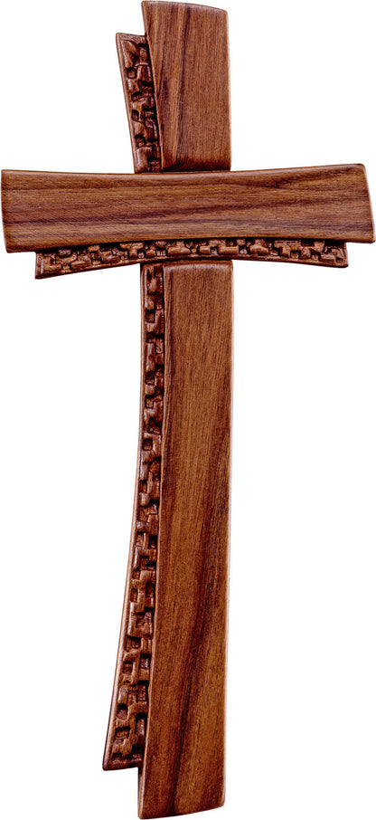 Decokreuz Nuss