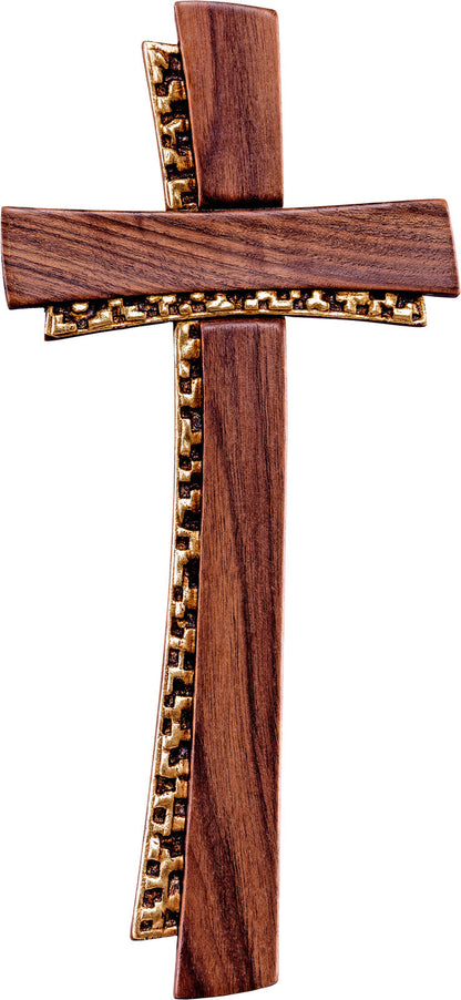 Decokreuz Nuss