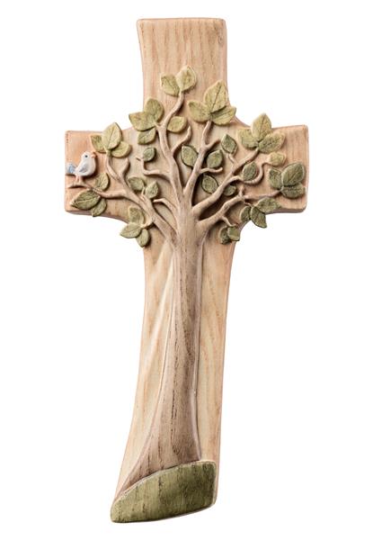 Kreuz Lebensbaum mit Vogel