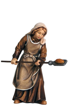 Kostner Krippe Hirtin mit Brotschieber