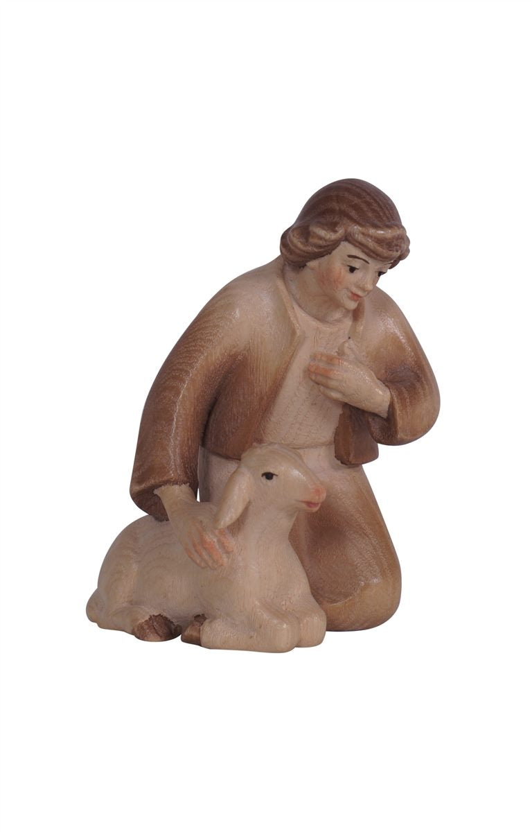 Pema Nativity Shepherd kneeling with sheep