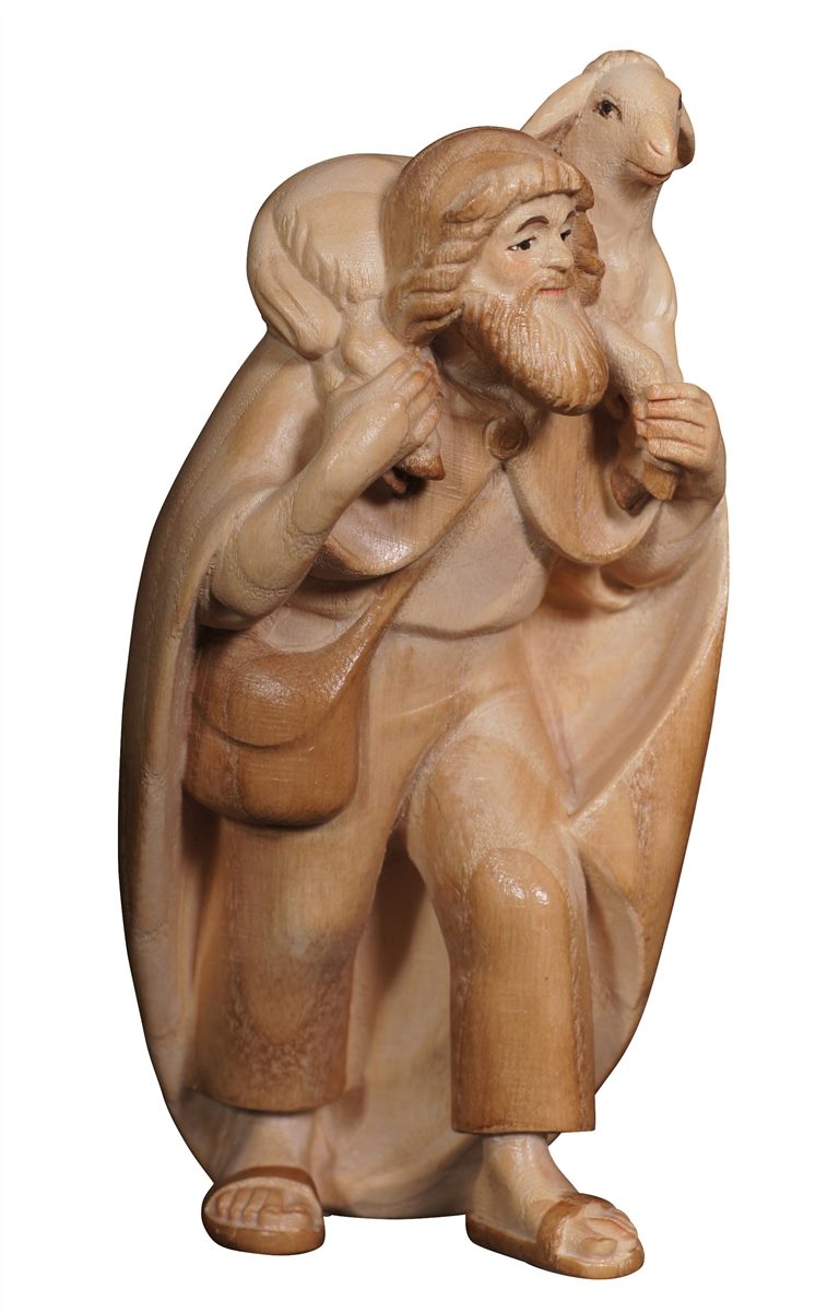 Pema Nativity Shepherd with Lamb on Shoulder