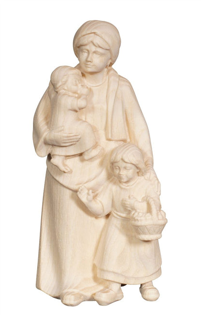 Pema Nativity Shepherdess with 2 Children