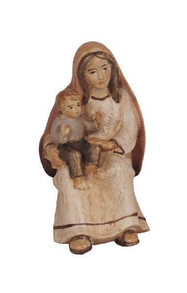 Belén de Pema: Pastora sentada con un niño