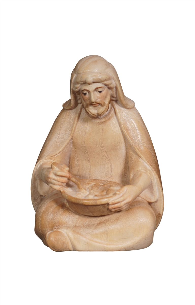 Pema Nativity Shepherd Sitting Eating