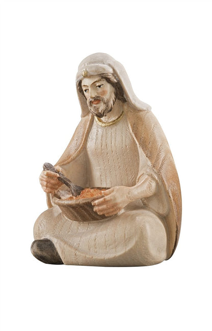 Pema Nativity Shepherd Sitting Eating