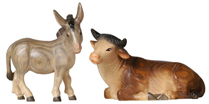 Pema Nativity scene with lying ox and donkey