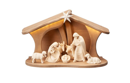 Pema Nativity Set 9 pieces Family Stable Luce with LED