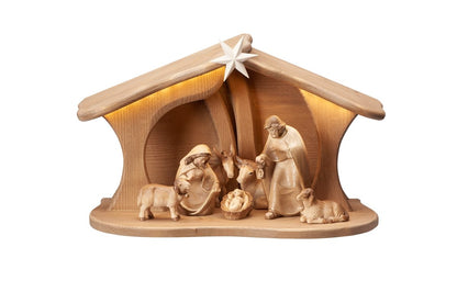 Pema Nativity Set 9 pieces Family Stable Luce with LED