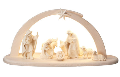 Pema Nativity Set 10 pieces Stable Leonardo with lighting