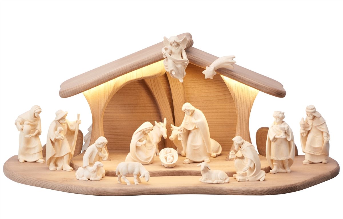 Pema Nativity Set 17 pieces Stable Luce with LED