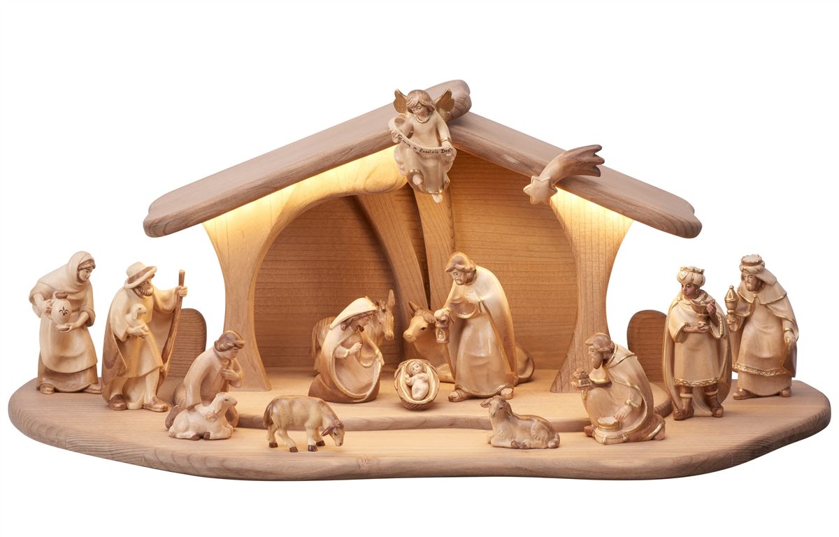 Pema Nativity Set 17 pieces Stable Luce with LED