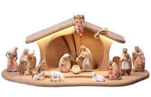 Pema Krippe Set  17 teilig Stall Luce mit LED