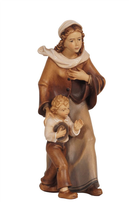 Kostner Nativity Shepherdess with Boy