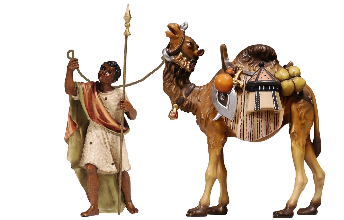 Kostner Krippe Kameltreiber mit Kamel mit Gepäck