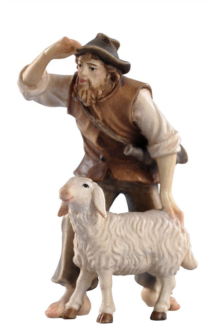 Kostner Nativity Shepherd standing with sheep