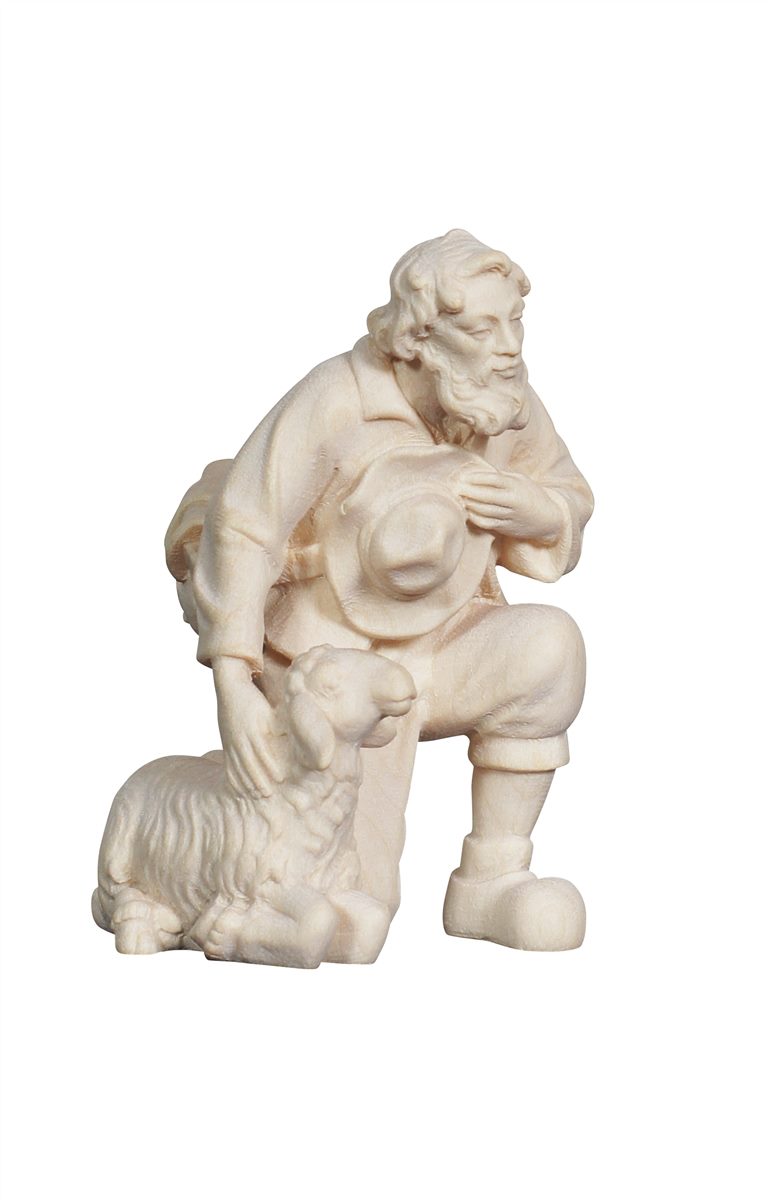 Kostner Nativity Shepherd kneeling with sheep