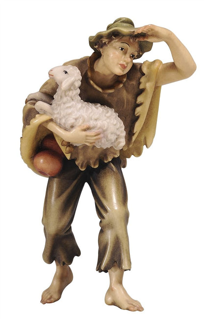 Kostner Nativity Boy Holding Sheep in Arms