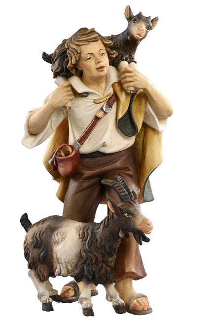 Kostner Nativity Shepherd with 2 Goats