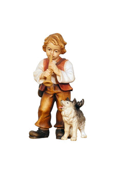 Kostner Krippe Bub mit Hund