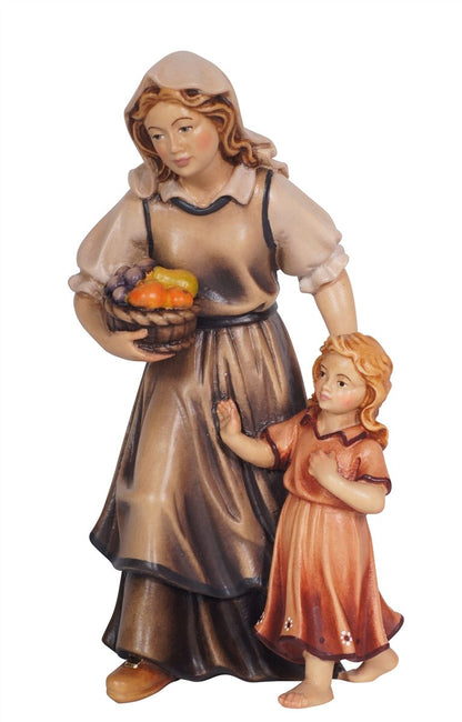 Kostner Nativity Shepherdess with Girl