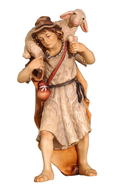 Kostner Nativity Shepherd with Sheep on Shoulder