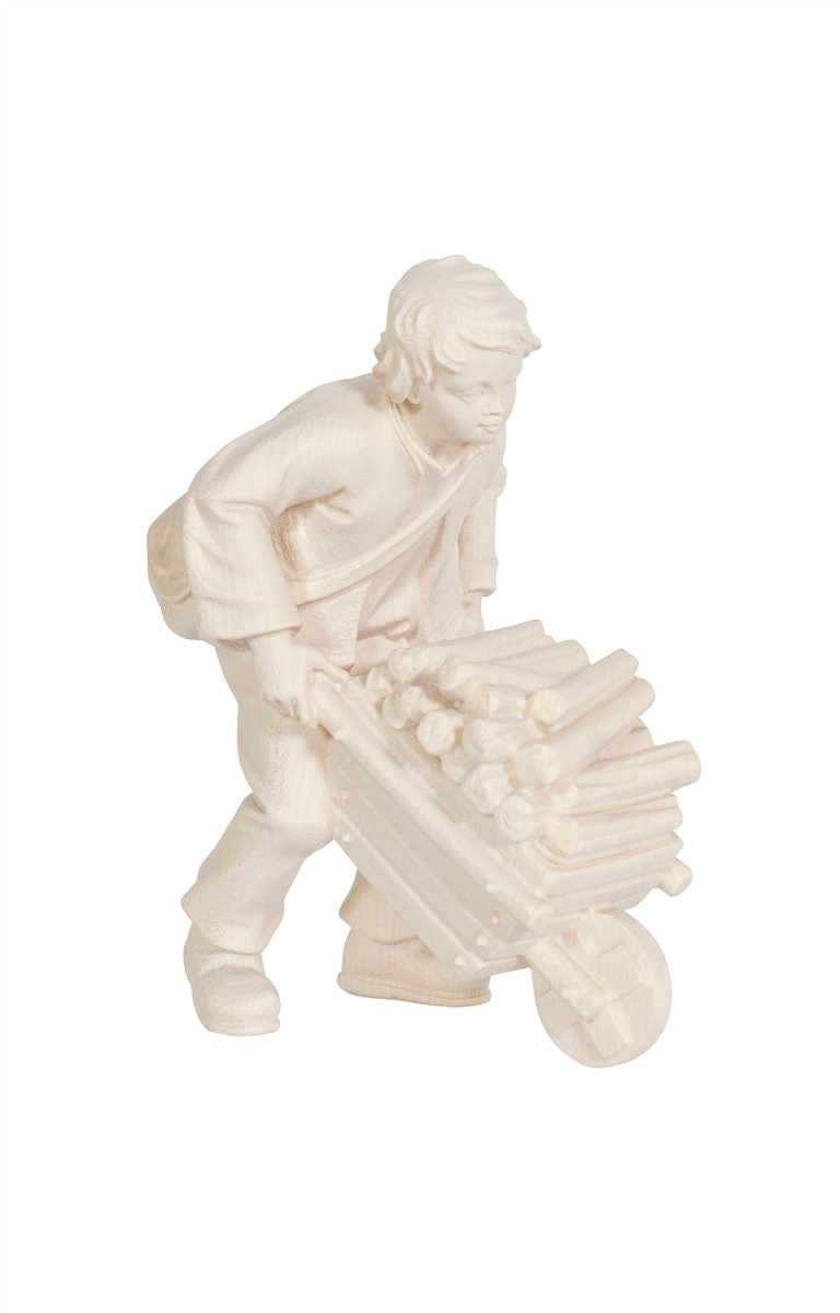 Kostner Nativity Boy with Wooden Cart