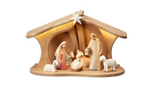 Leonardo Krippe Set 9 teilig Familienstall Luce mit LED