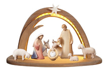 Leonardo Krippe Set 10 teilig Stall Leonardo mit LED