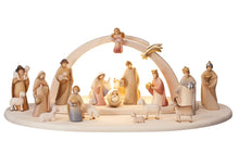 Leonardo Krippe Set 21 teilig Stall Bogen mit Beleuchtung