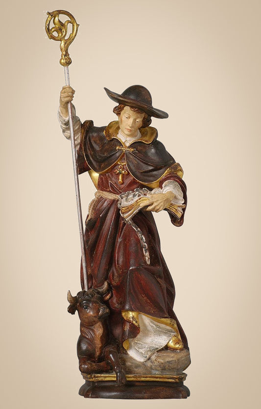 Heiliger-Leonhard-40cm-echtgold Holzgeschnitzt 