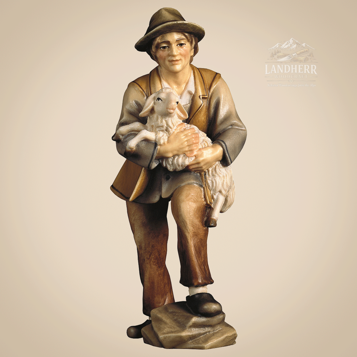 Hirten-Krippe-Hirte-mit-Lamm
