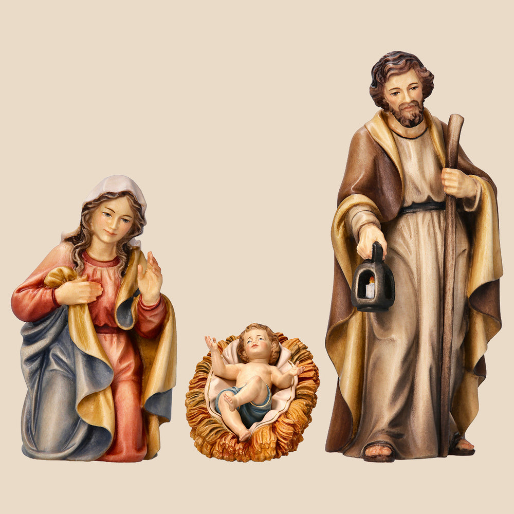 Hl.-Familie-Heilige-Krippe holzgeschnitzt