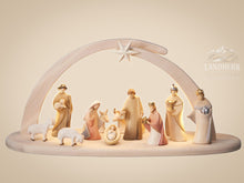 Krippenset-Leonardo-Krippe-13-Teile-Stall-Sternenhimmel
