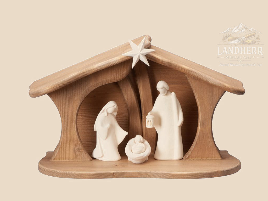 Leonardo Nativity Set 5 pieces Family Stable Luce