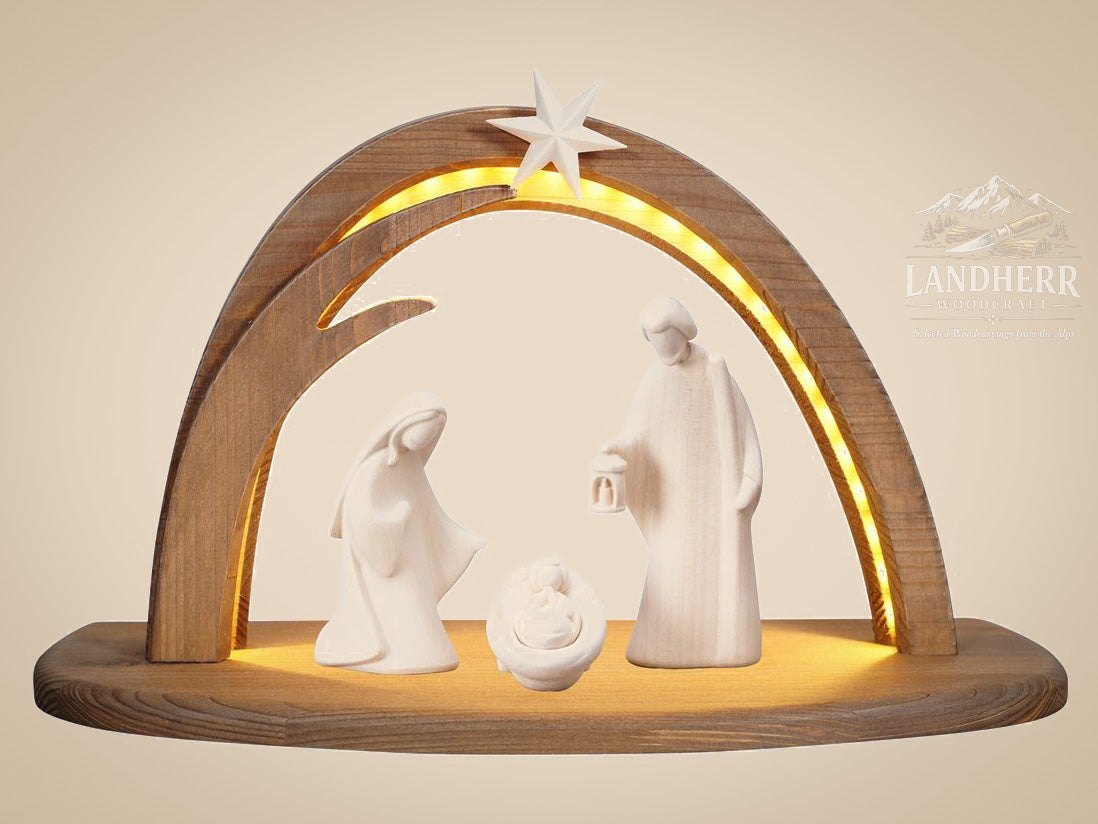 Leonardo Nativity Set 5 pieces Stable Leonardo with LED