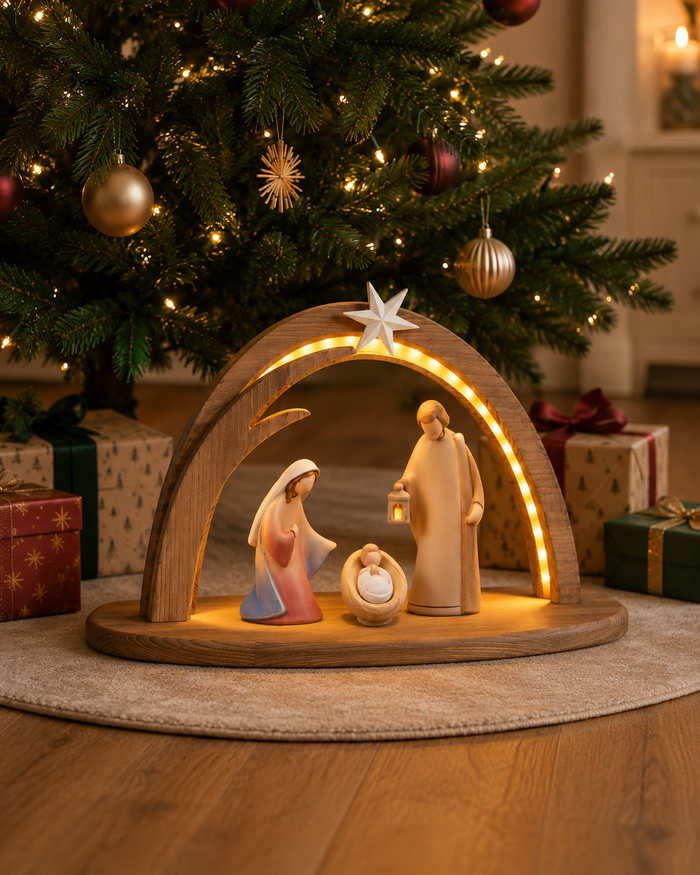 Weihnachtskrippe aus Holz - Kostner Krippe Krippenset