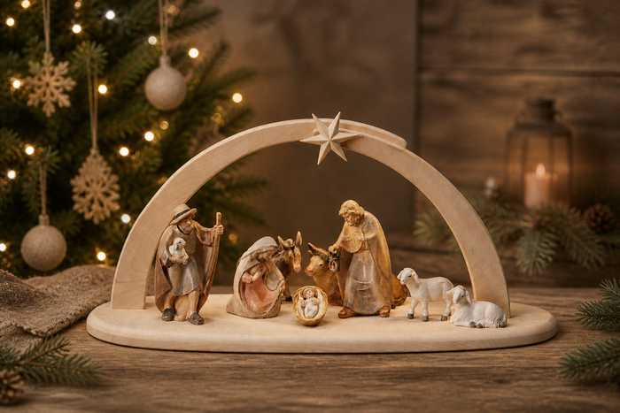 Weihnachtskrippe aus Holz - PEMA Krippe Krippenset