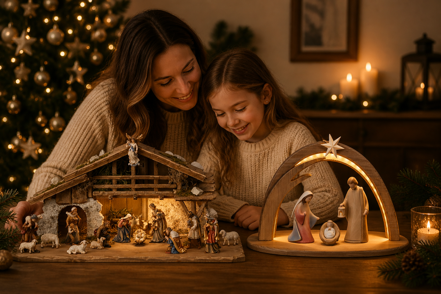 Holzgeschnitzte Krippensets für Ihren Einstieg in die Weihnachtsgeschichte